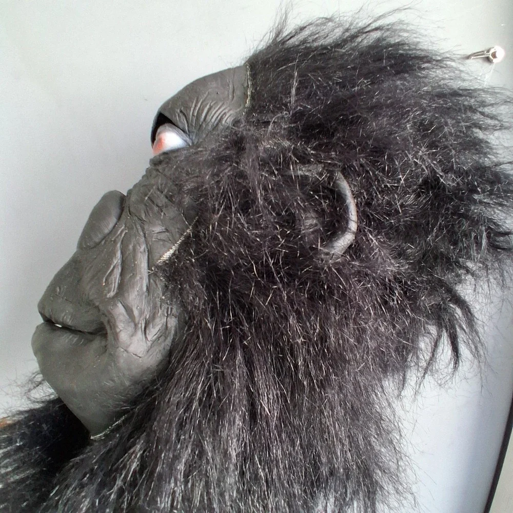 Halloween Rubber Scary Gorilla Ape Mask VGUC